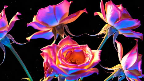 neon roses