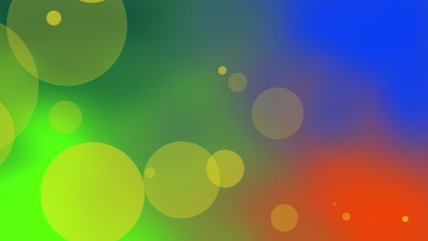 animation von flecken auf farbenfrohem hintergrund