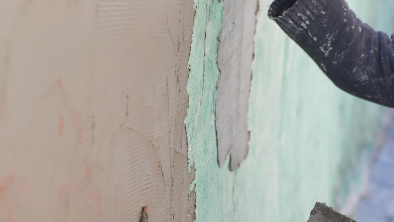 el yeso de una pared