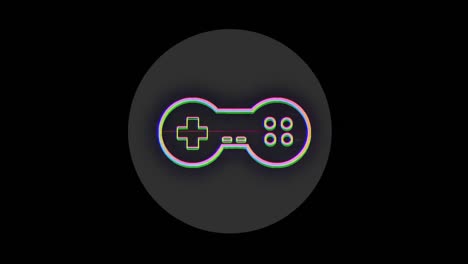 animation of gamepad icon on black background