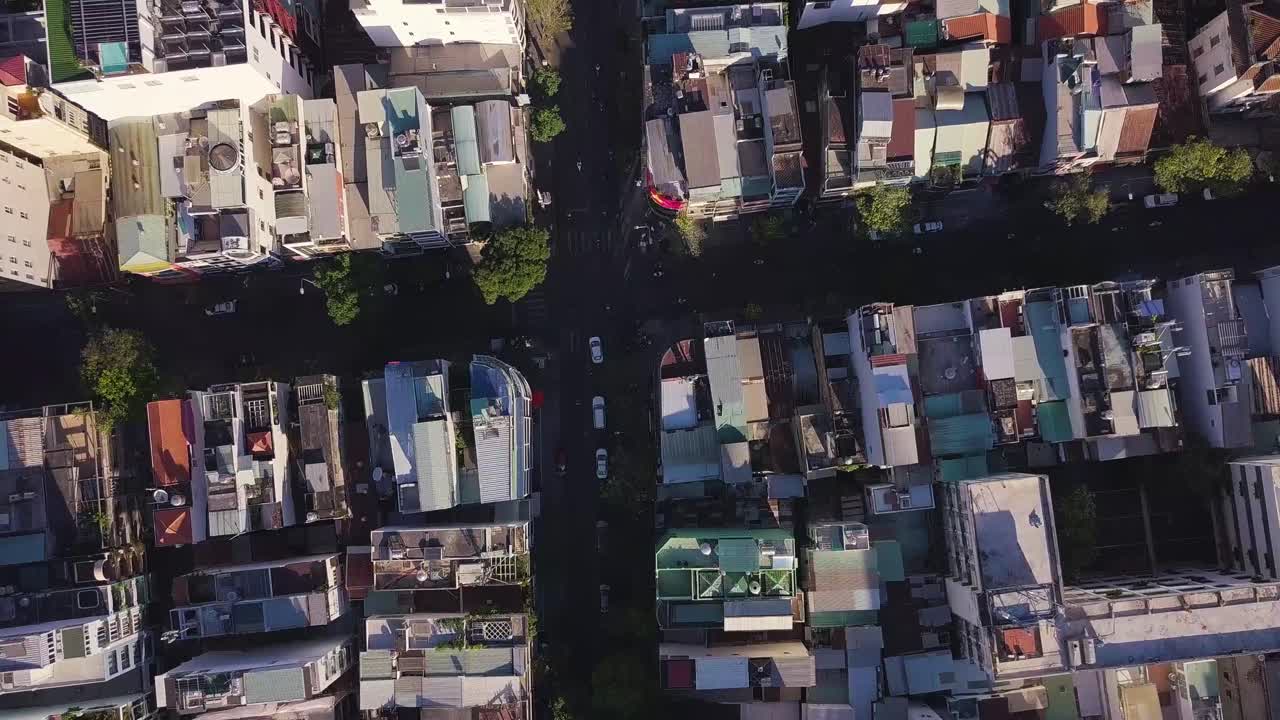 아침, 베트남 호치민시의 드론 샷