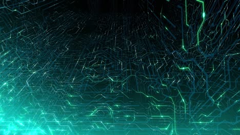 bucle sin costuras de 4 k de placa de circuitos impresos (pcb) en movimiento