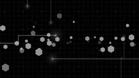 Animación-De-Una-Forma-Blanca-Brillante-Sobre-Una-Cuadrícula-Blanca