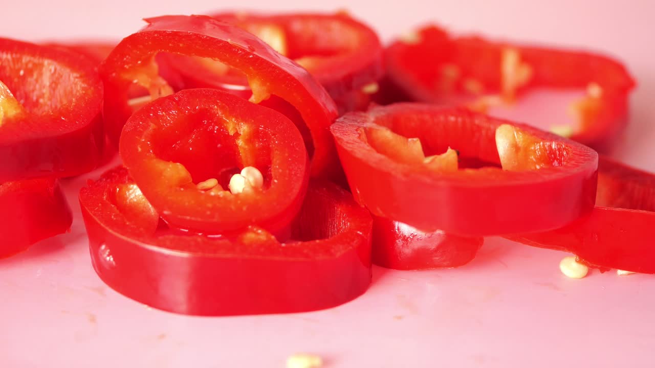 Sliced Red Chili Peppers