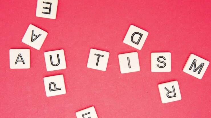 Autism spelled out in letter pieces
