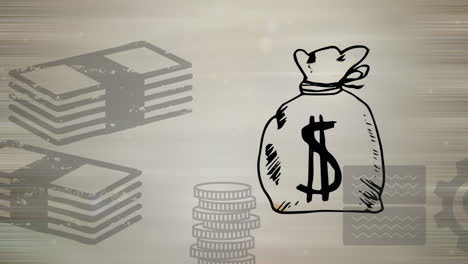 compuesto digital de una bolsa de dinero