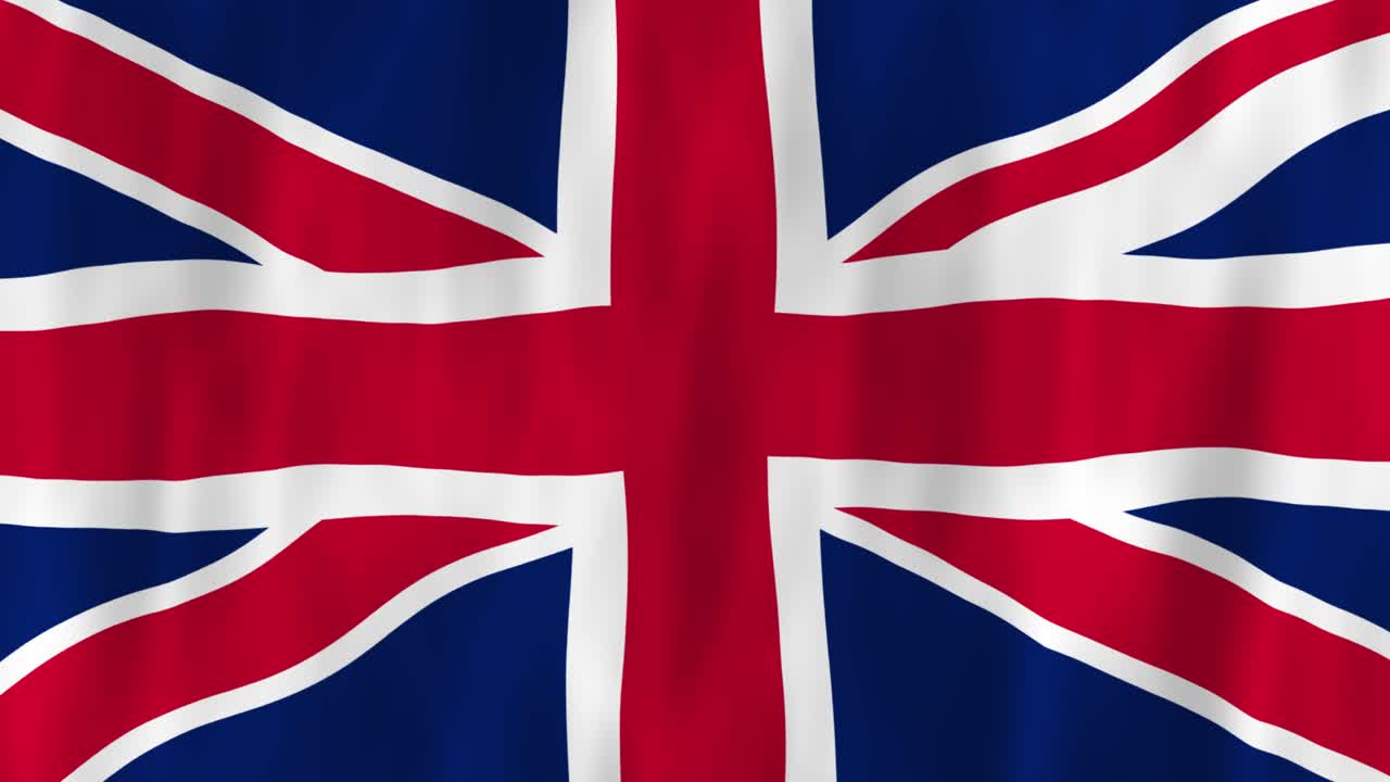 Waving Union Jack Flag of the United Kingdom