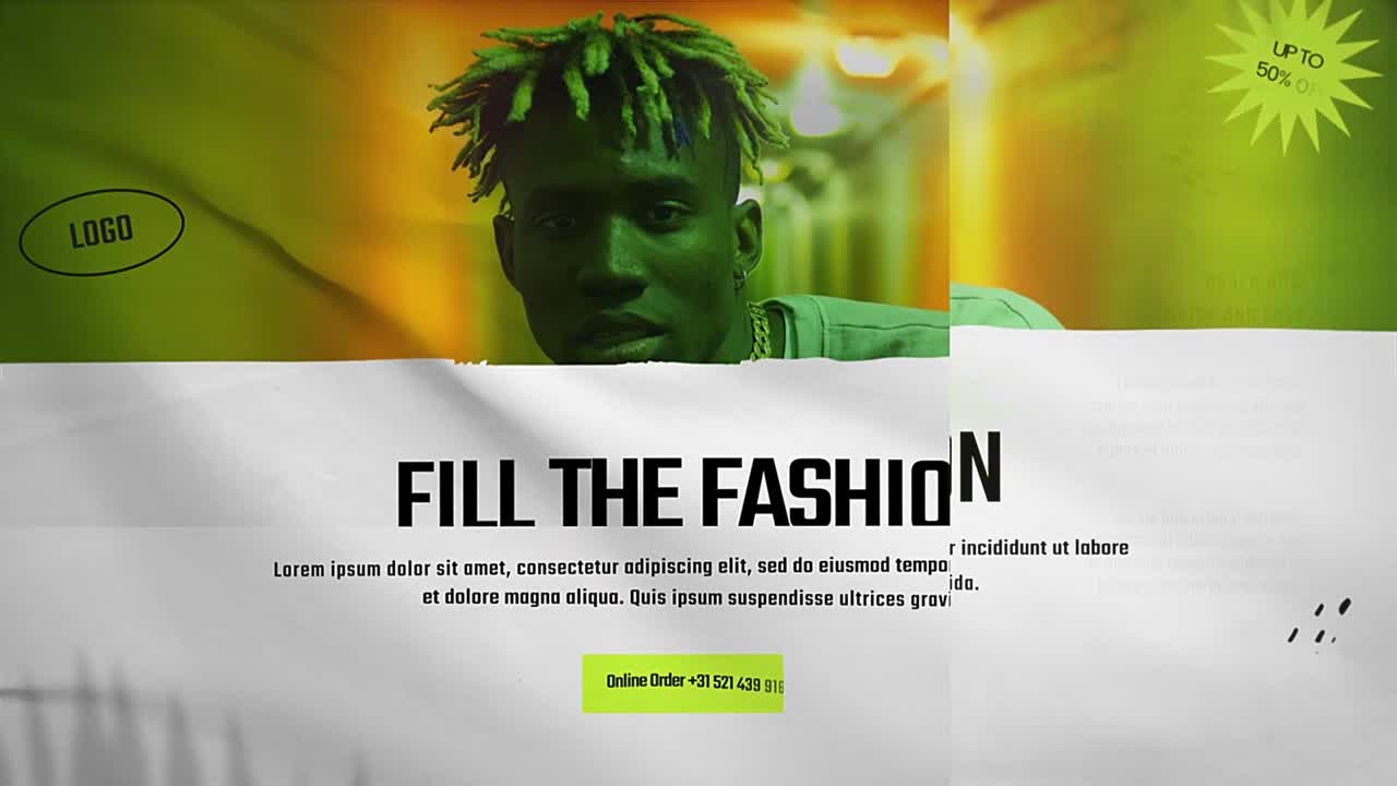 Un layout veloce in stile bento box per presentazioni di prodotti di moda