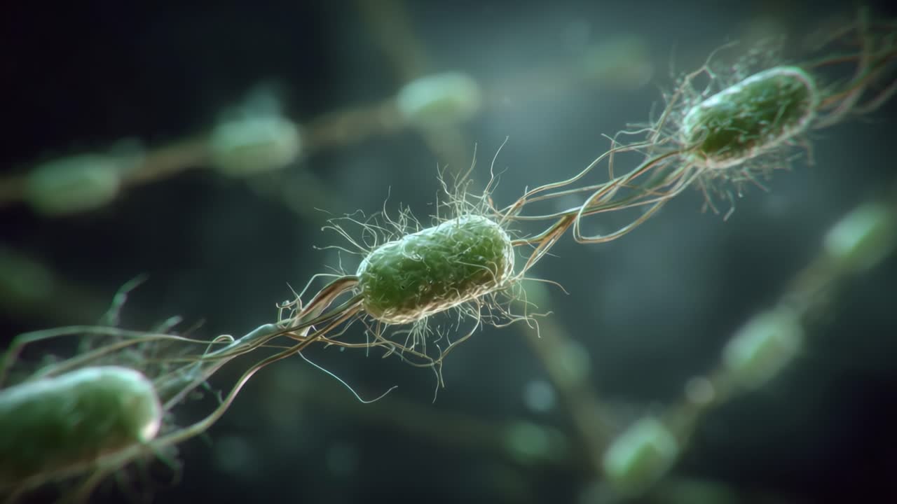 Uno Sguardo Dettagliato alle Strutture Batteriche: La Vita Microbica e le Sue Complessità Catturate in Immagini Mozzafiato