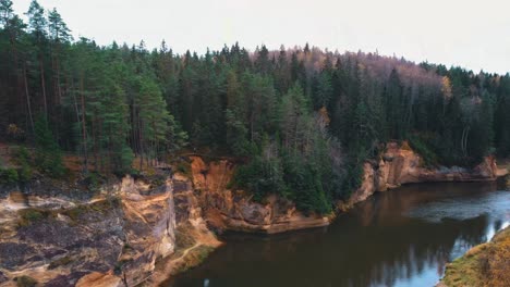 erglu cliffs and great view on the gauja river cesis, latvia