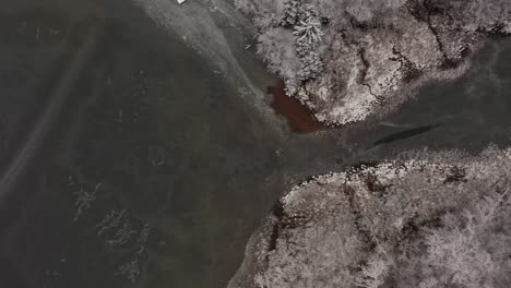 4k drone video of the river from above