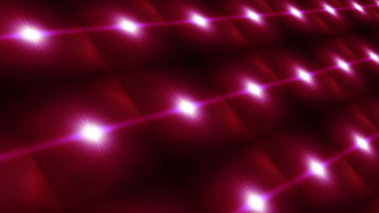 muestra de luz de mosaico de bucle sin costuras de movimiento de luz de llamarada óptica rosa fondo texturizado 3d. patrón de cuadrícula de bokeh de luz 4k para ciencia, tecnología, presentación de negocios, fondo abstracto de bucle vj.