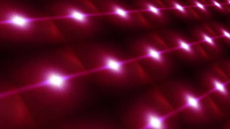 muestra de luz de mosaico de bucle sin costuras de movimiento de luz de llamarada óptica rosa fondo texturizado 3d. patrón de cuadrícula de bokeh de luz 4k para ciencia, tecnología, presentación de negocios, fondo abstracto de bucle vj.