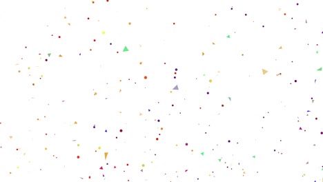 colourful triangle confetti explosions on white background for celebration theme