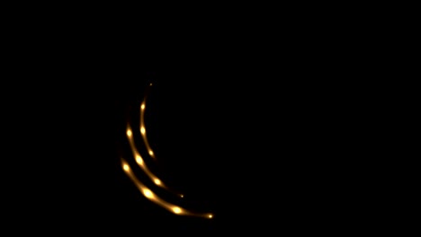 glowing orange neon loading waiting rings video animation