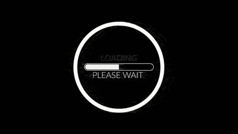 glitch retro future. glowing neon circle. round frame with data loading. space background and futuristic concept with.