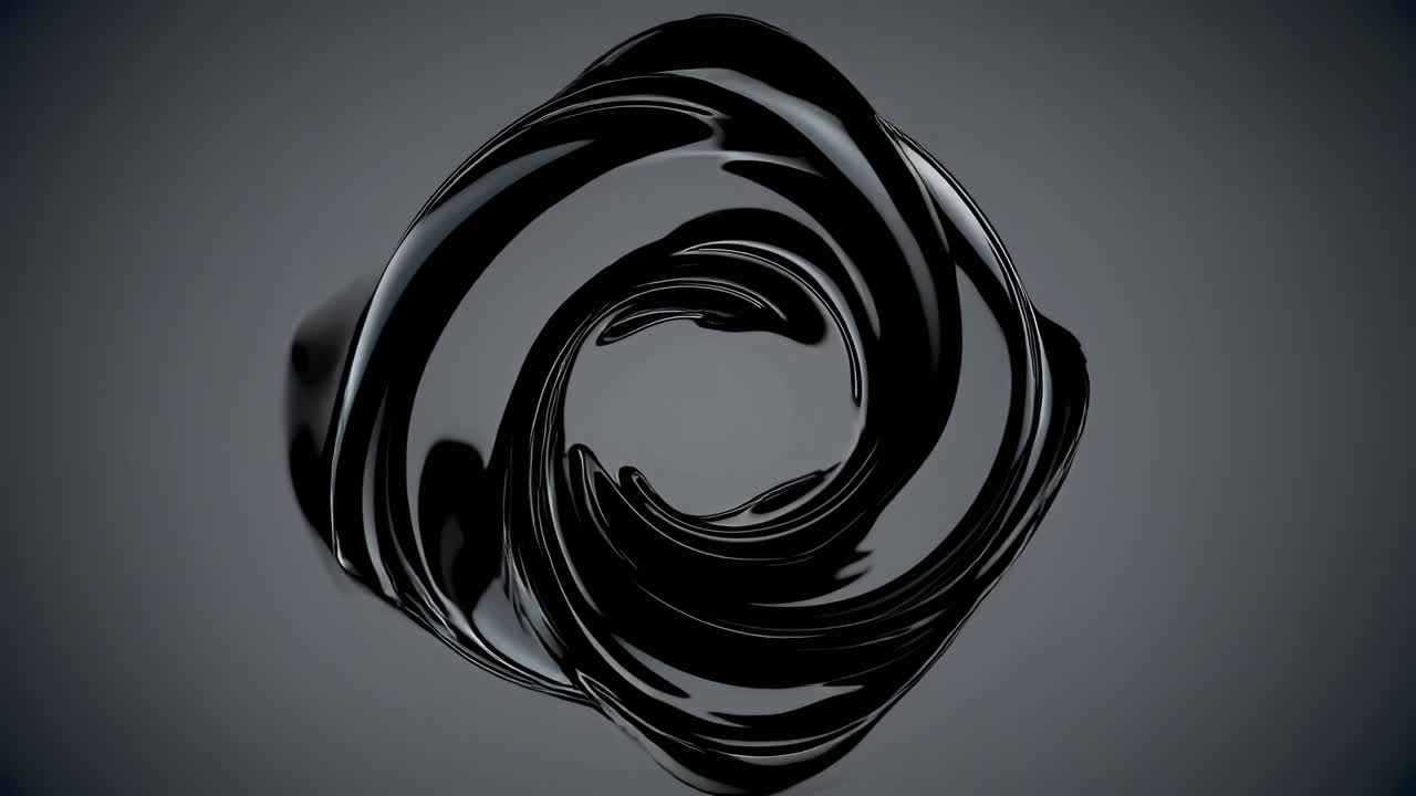 Abstract black swirl design on a dark background. The swirl creates a hypnotic, fluid motion