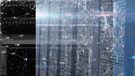 animación del globo y procesamiento de datos a través de circuitos integrados
