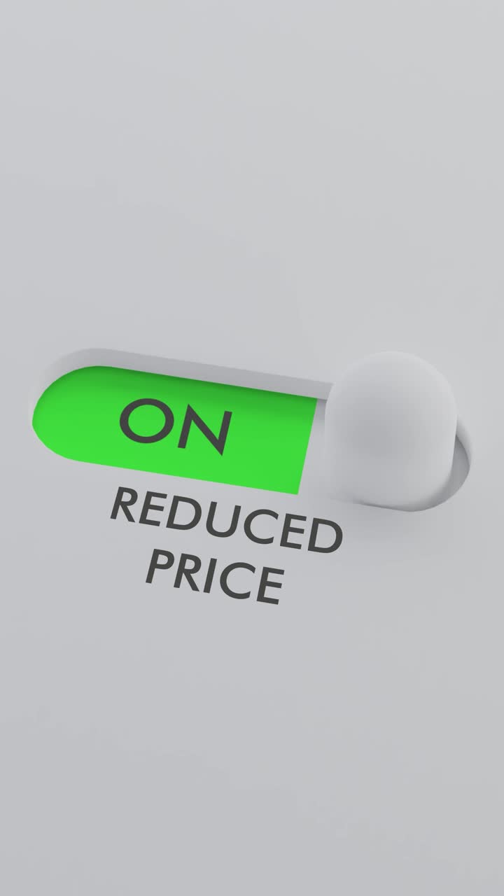 encendiendo el interruptor de precio reducido vídeo vertical