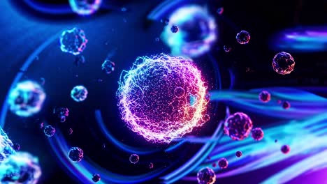 exploring the intricate world of cells and microorganisms in a vibrant digital landscape showcasing colorful structures and interactions