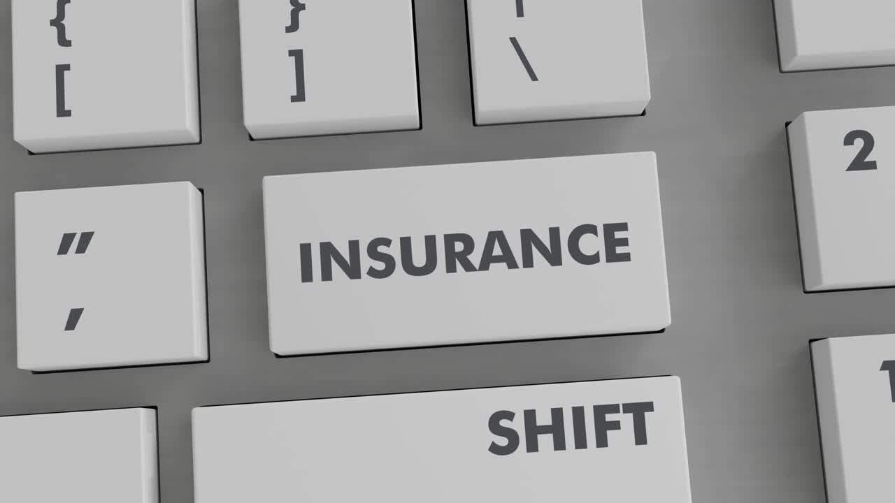 INSURANCE BUTTON PRESSING ON KEYBOARD