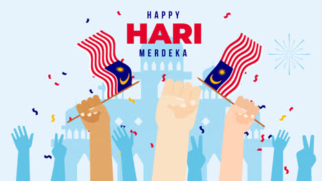 an animation of malaysia day concept