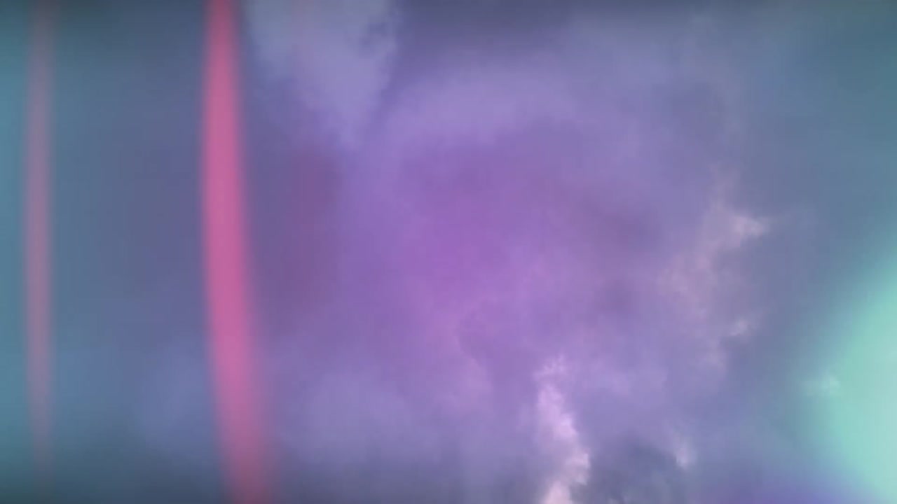 Animation of clouds with thunderstorm and colors