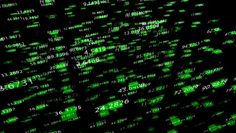 data and numbers - data and number values passing through cyberspace.