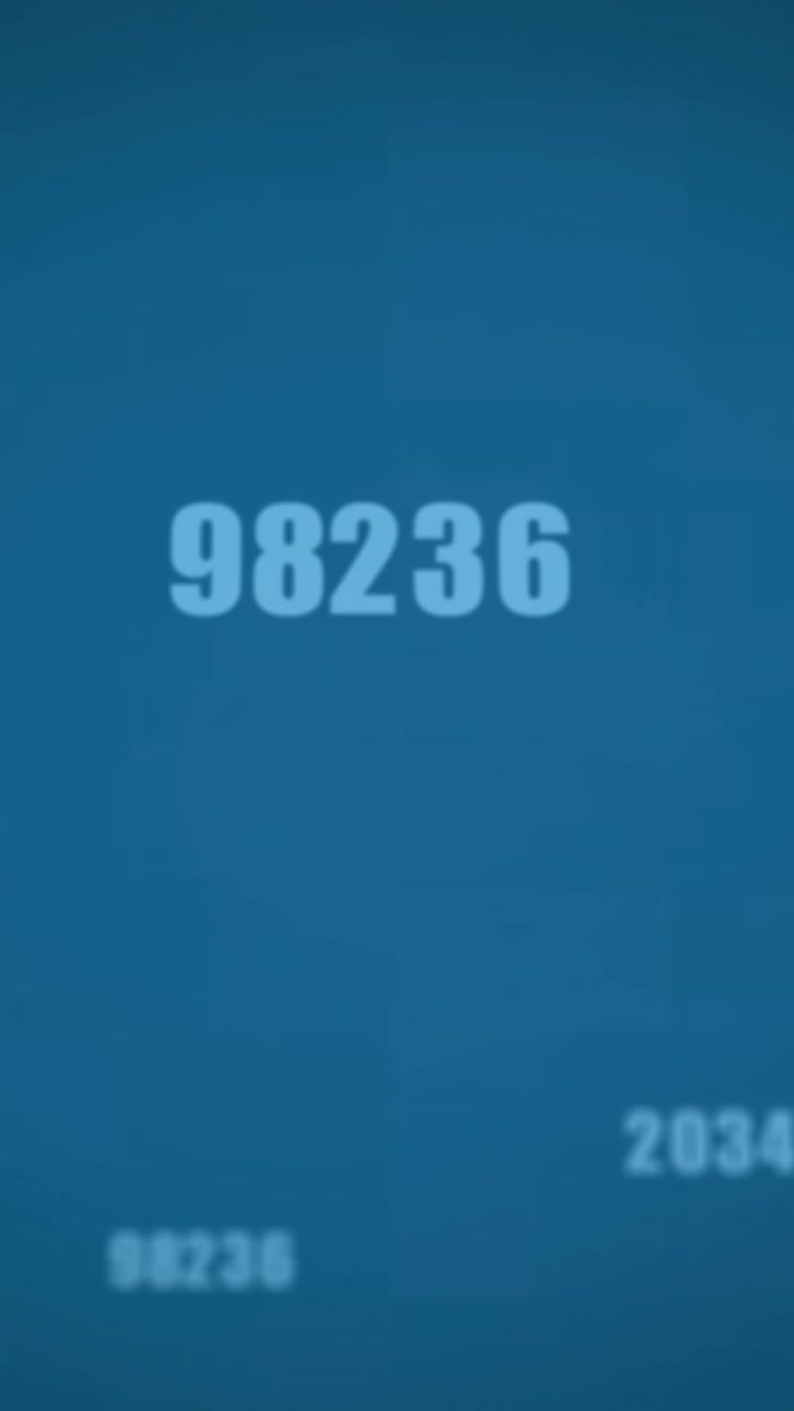 Multiple numbers changing against blue background