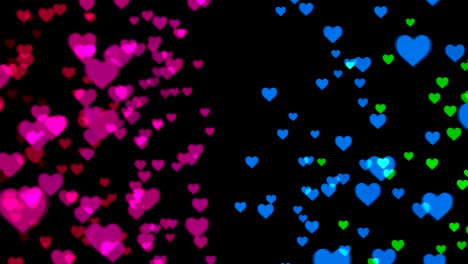 fondo abstracto con corazones de colores