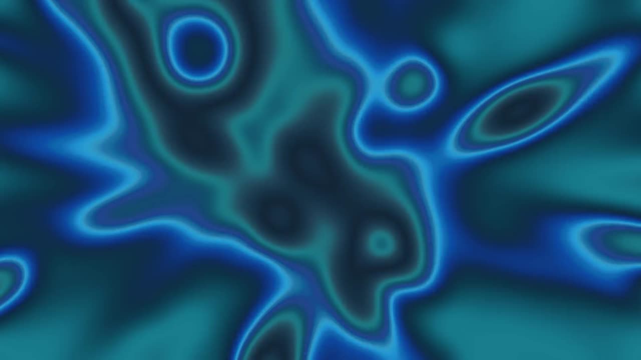 Vibrant blue fluid patterns create an engaging visual experience with seamless transitions and motion. This dynamic display is perfect for digital screens, enhancing ambiance