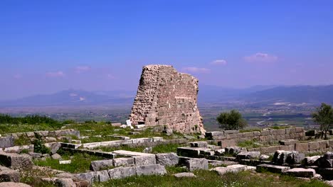 pergamon, the ruins of ancient city, turkey, bergama