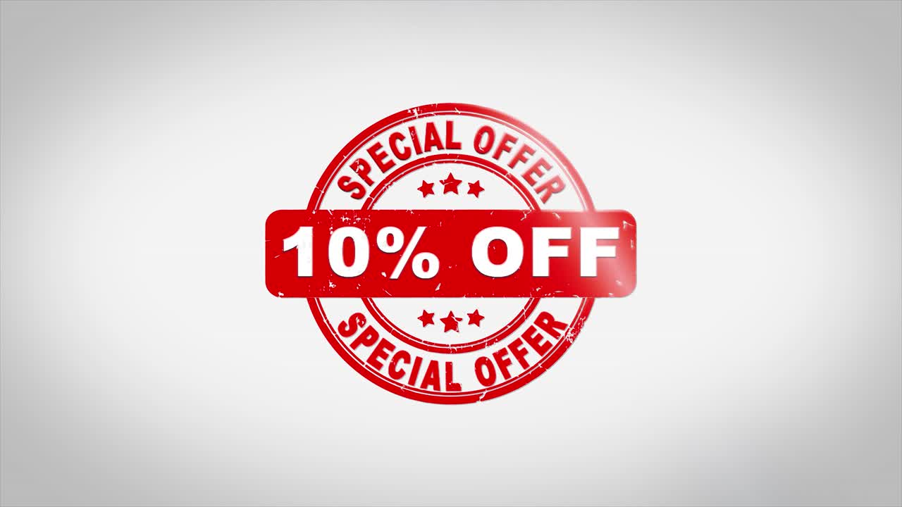 10% Off Special Offer Stamp