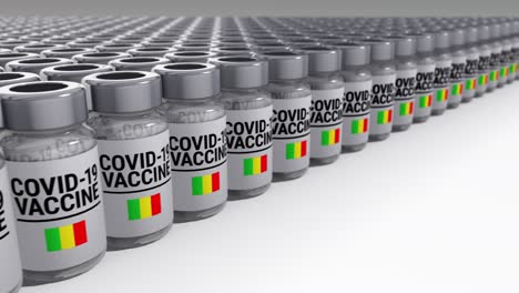 botellas de vacuna contra la covid-19 mali