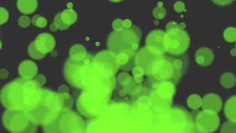 mesmerizing circular motion blurry green dots on black background