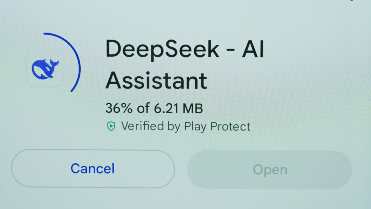 interfaz de la aplicación de asistente de deepseek ai