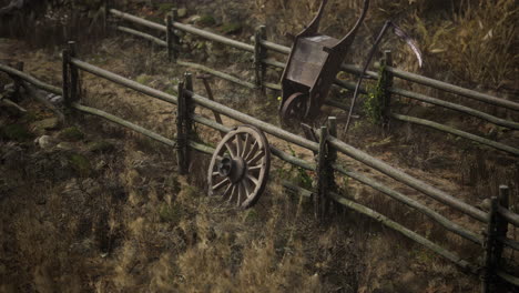 russian old village on the edge of the forest is destroyed