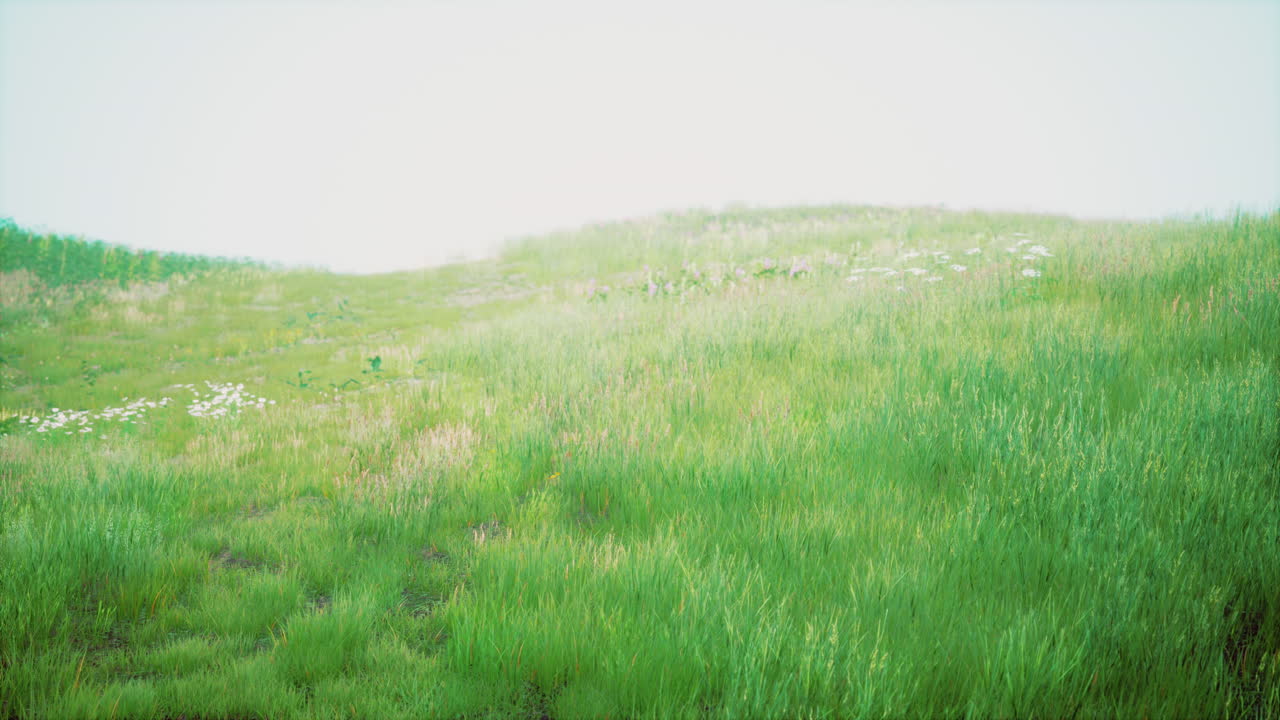 아름다운 녹색 언덕과 함께 토스카니아 풍경 봄