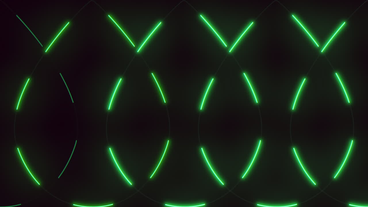 Un design astratto con vivaci linee verdi su sfondo scuro, che crea un effetto visivo dinamico e intrigante che potrebbe essere utilizzato come sfondo moderno e coinvolgente per piattaforme digitali.