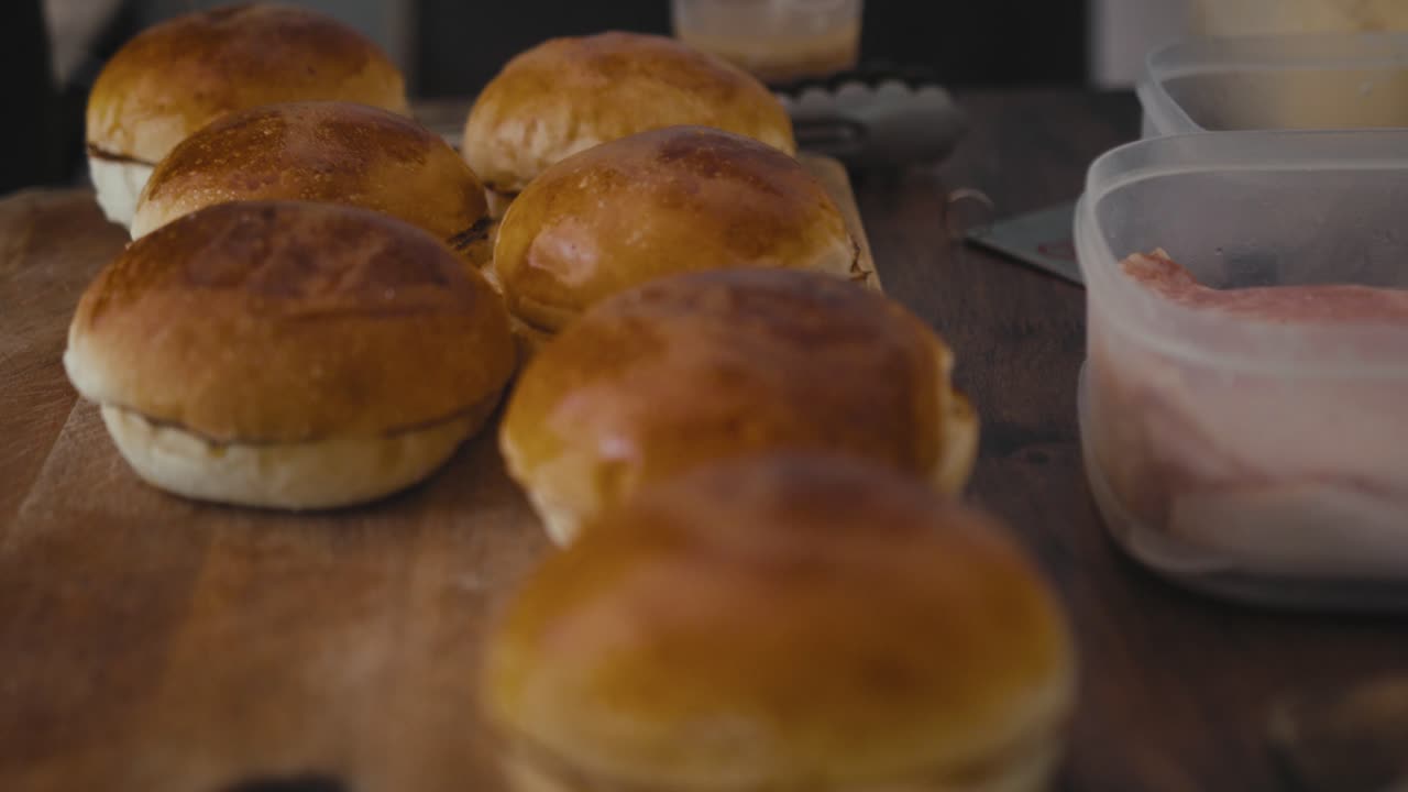 Preparing Burger Buns