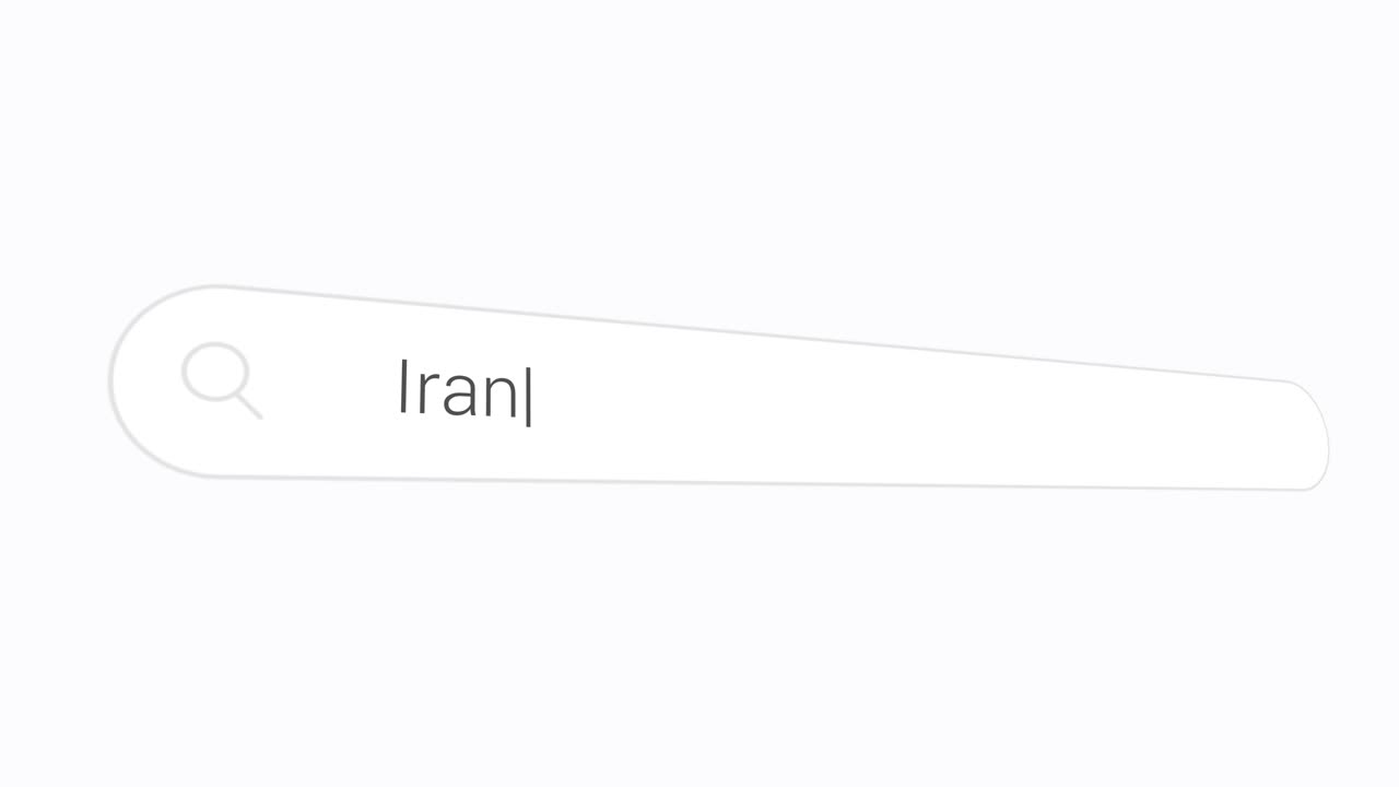 Searching Iran In The Internet Browser - Close Up