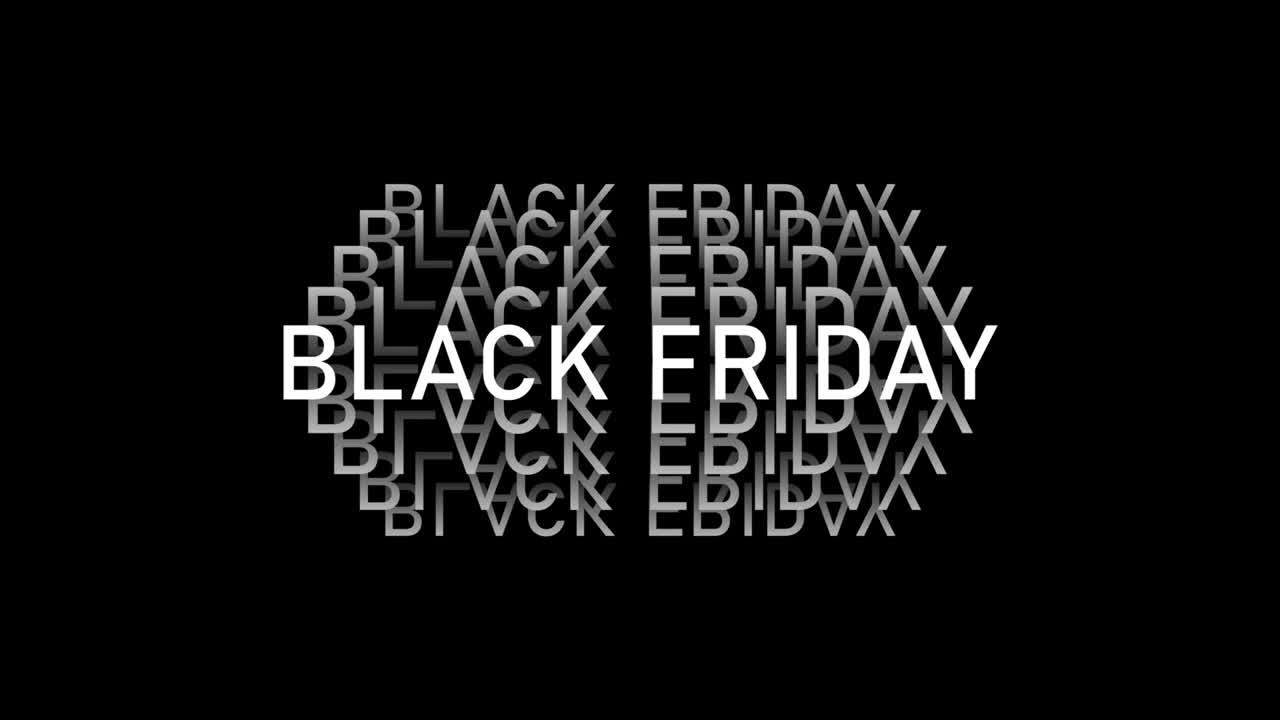검은 금요일 - 검은 금요일 텍스트가 깊은 배경을 만들기 위해 뒤로 돌아옵니다. 검은 금요일 글 애니메이션 - 검은 금요일에 판매 배너 - 검은 월요일 배경 패턴 루프 - 검은 토요일 텍스트 모션 배경 - 검은 배경