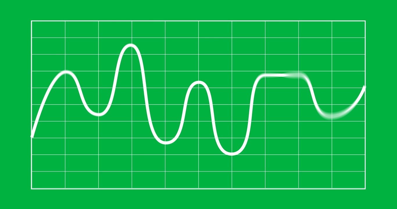 Animation af behandling af grafdata på gennemsigtig baggrund.
