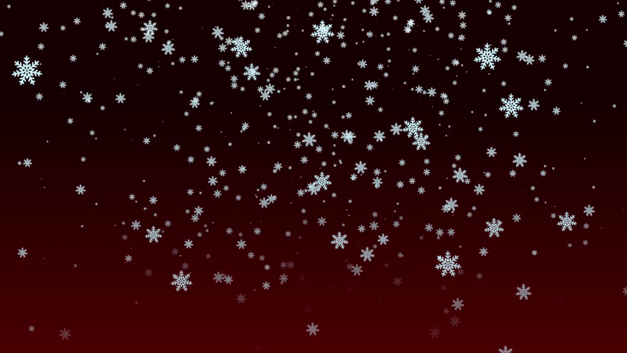 caída copo de nieve hielo brillo cristal helado invierno animación de fondo gradiente patrón visual brillo delicado magia navidad vacaciones rojo oscuro marrón