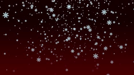 Falling-snowflake-ice-glitter-frosty-crystal-Winter-animation-background-gradient-visual-pattern-delicate-shine-magic-Christmas-holidays-dark-red-maroon