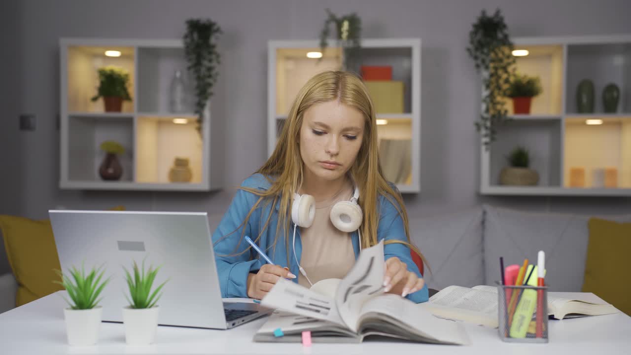 una estudiante ambiciosa y decidida.