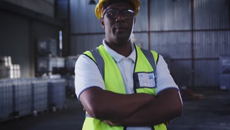 portrait of a male warehouse worker 4k