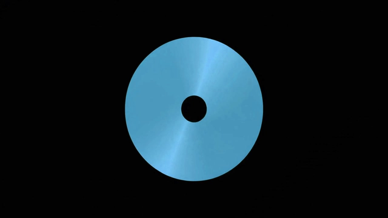 Abstract Blue Circle Animation on Black Background