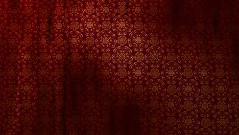 traditional red golden chinese double happiness pattern cloth loop