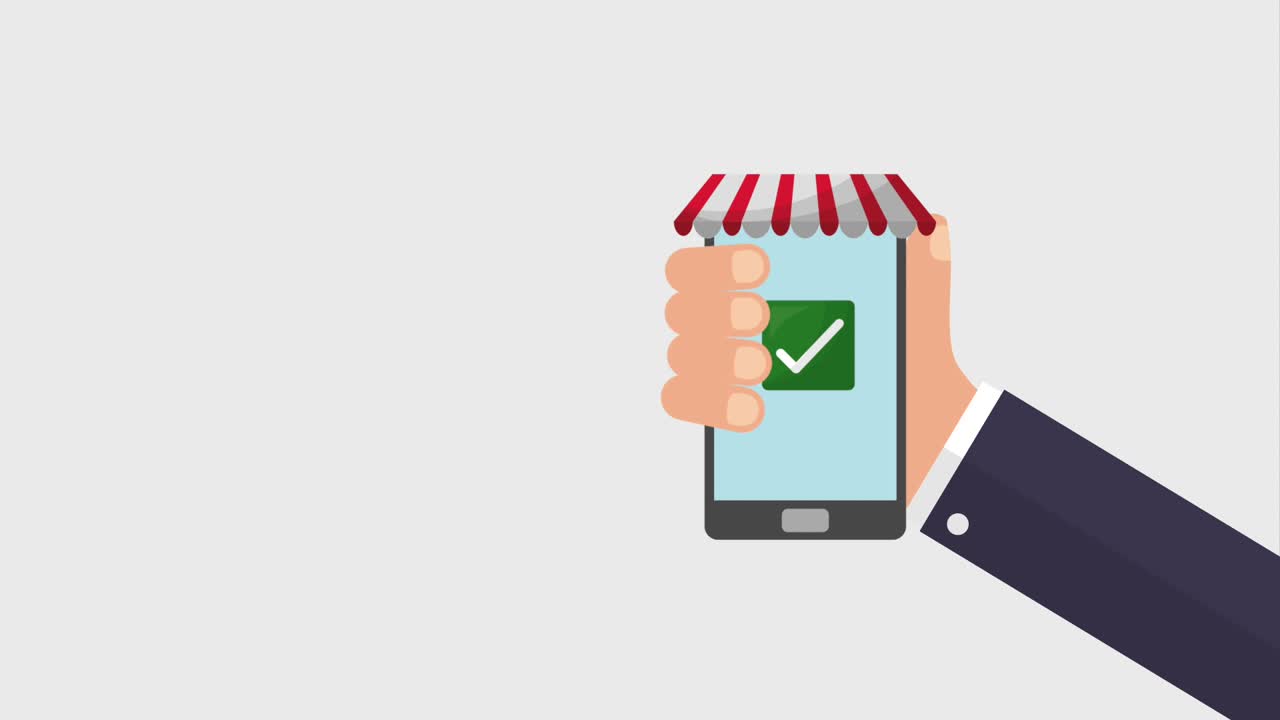 animación de compras en línea hd